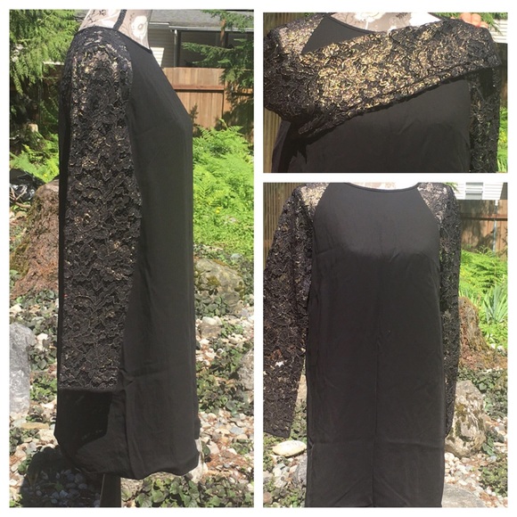 Tibi New York Dresses & Skirts - #565 EUC TibiNY Vtg GoldLaced Dress